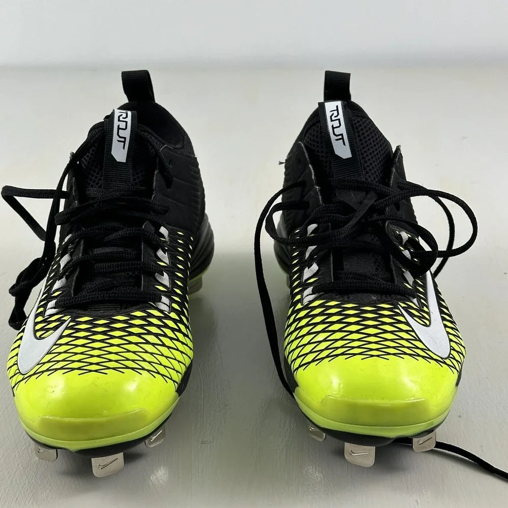 New Nike AIR TROUT 2 PRO Shoes Men 7 Black Volt BASEBALL Metal CLEATS 807133-017